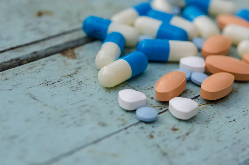 Assorted prescription tablets and capsules